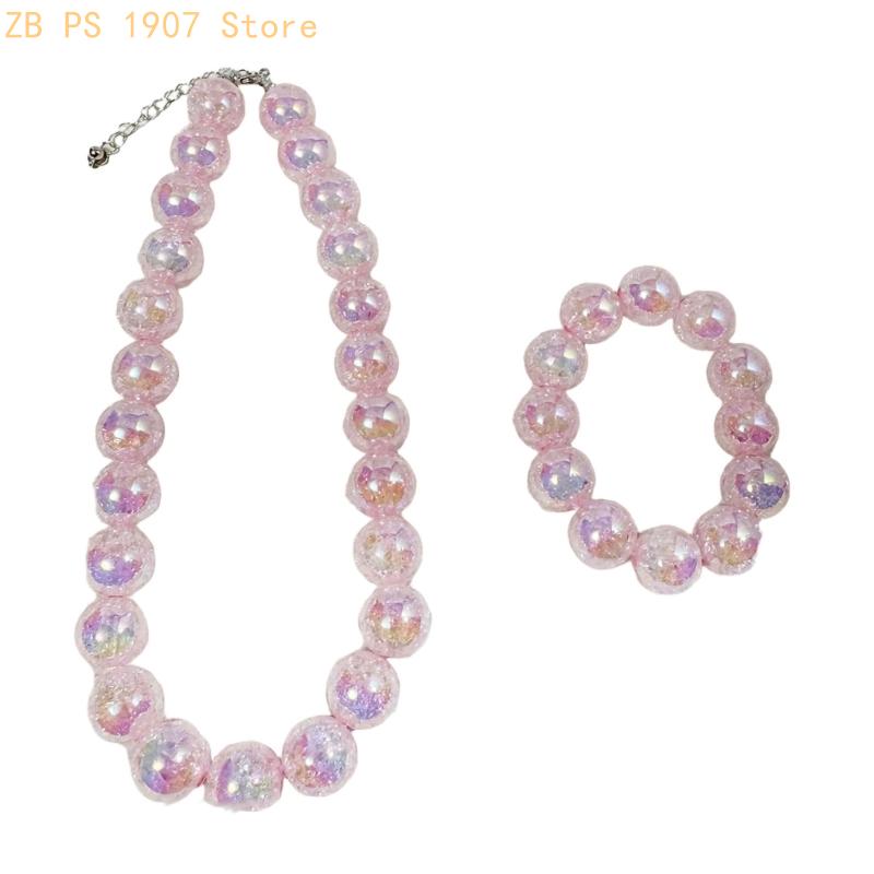 Coordinates Bracelet - Beaded Necklace and Bracelet Set, Glossy