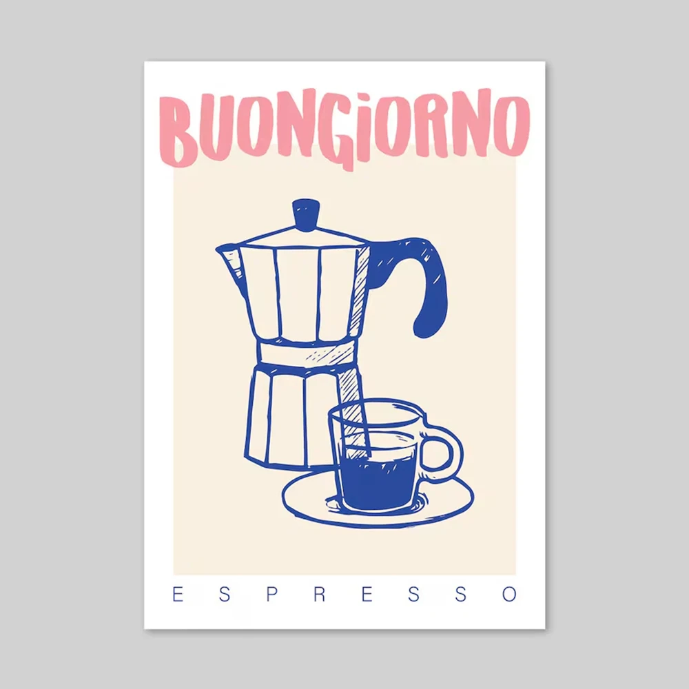 Modern Coffee Espresso Wall Ar - Custom Map Poster 评论和价格