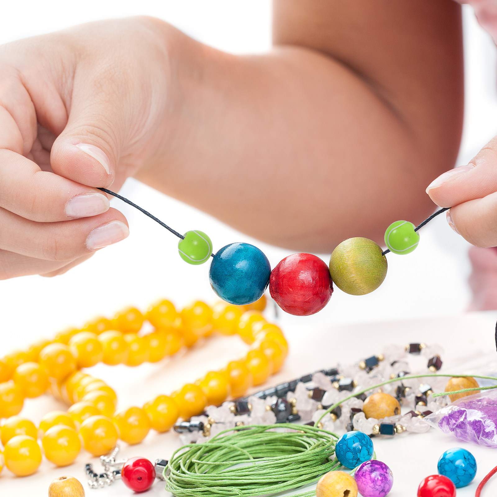 100Pcs Tennis Beads DIY Bracel - Coordinates Bracelet 评论和价格